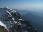 from the top of Altissimo, Apuane, in winter: the sea in background