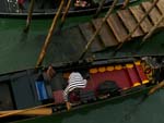 Cleaning his gondola