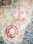 longobard solar symbols , Grotta d'Antro (Cividale del Friuli)