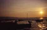 Lagoon of Orbetello, Southern Tuscany; golden sunset