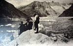 Old picture of M�rjelensee, Aletsch Glacier, Swiss