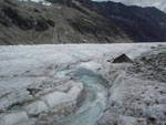 Fusion waters on Aletsch Glacier, Swiss