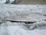 Aletsch Glacier, the trap is a snow bridge