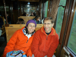 Stefano and Lourdes in the old train